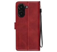Étui pour Xiaomi Poco X7 Pro Dragonne Clapet Support Portefeuille Bordeaux