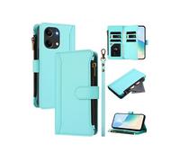 Etui pour Xiaomi Poco X8 Pro Max de téléphone de portefeuille de poche à fermeture éclair en cuir premium avec 9 emplacements de carte et bracelet de