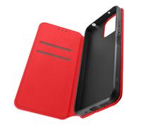 Etui pour Xiaomi Redmi 12 Porte-carte Support Vidéo Clapet Magnétique Rouge