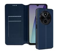 Étui pour Xiaomi Redmi 14C Clapet Porte-cartes et Support Vidéo Bleu nuit