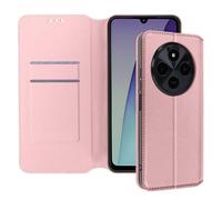 Étui pour Xiaomi Redmi 14C Clapet Porte-cartes et Support Vidéo Rose champagne