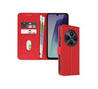 Avizar Étui Clapet Portefeuille pour Xiaomi Redmi 14C – Support vidéo – Rouge