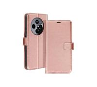 Mayaxess Étui pour Xiaomi Redmi 14C Portefeuille avec Dragonne Rose champagne