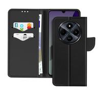 Etui pour Xiaomi Redmi 14C Portefeuille Cuir Saffiano Fancy Noir
