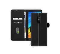 Avizar Étui pour Xiaomi Redmi 5 Plus Clapet Portefeuille et Support Vidéo Noir