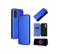 Etui pour Xiaomi Redmi K40 Gaming Case de flip de motif en fibre de carbone avec support de carte de fermeture compatible avec Xiaomi Redmi K40