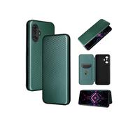 Etui pour Xiaomi Redmi K40 Gaming Case de flip de motif en fibre de carbone avec support de carte de fermeture compatible avec Xiaomi Redmi K40