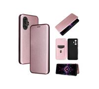 Etui pour Xiaomi Redmi K40 Gaming Case de flip de motif en fibre de carbone avec support de carte de fermeture compatible avec Xiaomi Redmi K40
