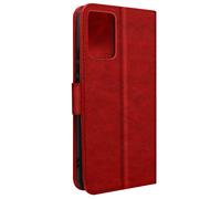 Etui pour Xiaomi Redmi Note 12 5G et Poco X5 Pro porte-carte support vidéo Rouge