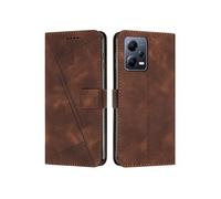 Etui pour Xiaomi Redmi Note 12 5G Protection Flip Soft PU Le cuir couvercle en cuir compatible avec Xiaomi Redmi Note 12 5G-Brun