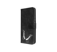 Etui Portefeuille Simili Cuir Noir Design Papillon p. Xiaomi Redmi Note 12 5G et 12 4G