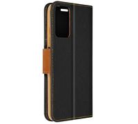 Etui pour Xiaomi Redmi Note 12S Tissu Portefeuille Support Vidéo Noir
