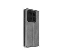 Étui pour Xiaomi Redmi Note 13 Pro Portefeuille et Support Vidéo Soft Cover Gris