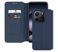 Avizar Étui Xiaomi Redmi Note 14 4G Clapet porte-cartes et support vidéo Bleu nuit