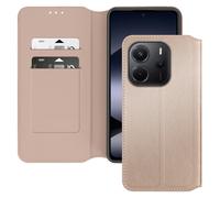 Étui pour Xiaomi Redmi Note 14 4G Clapet Porte-Cartes et Support Vidéo Jaune