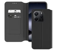 Étui pour Xiaomi Redmi Note 14 4G Clapet Porte-Cartes et Support Vidéo Noir