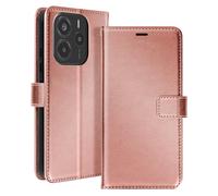 Étui pour Xiaomi Redmi Note 14 4G Portefeuille avec Dragonne Mayaxess Rose champagne