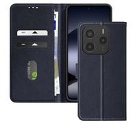 Étui pour Xiaomi Redmi Note 14 5G Clapet Portefeuille et Support Vidéo Bleu nuit