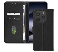 Avizar Étui pour Xiaomi Redmi Note 14 5G – Clapet portefeuille & support vidéo – Noir