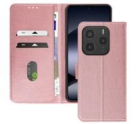 Étui pour Xiaomi Redmi Note 14 5G Clapet Portefeuille et Support Vidéo Rose champagne