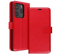 Mayaxess Étui pour Xiaomi Redmi Note 14 5G Portefeuille avec Dragonne Rouge