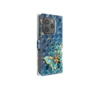 Etui pour Xiaomi Redmi Note 14 5G Portefeuille Support Vidéo Bleu