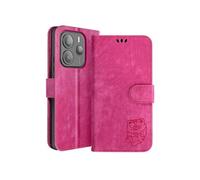 Etui pour Xiaomi Redmi Note 14 5G Portefeuille Support Vidéo Fuchsia