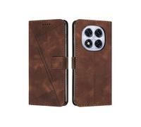 Etui pour Xiaomi Redmi Note 14 Pro 5G Protection Flip Soft PU Le cuir couvercle en cuir compatible avec Xiaomi Redmi Note 14 Pro 5G-Brun