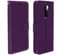 Étui pour Xiaomi Redmi Note 8 Pro Grainé Porte-carte Support Vidéo Dragonne Violet