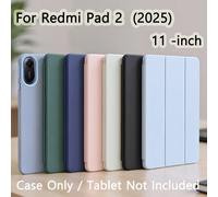 Étui pour Xiaomi Redmi Pad 2 2025, 11 pouces, housse intelligente à rabat en cuir PU, étui avec support magnétique, coque arrière en Silicone souple Purple