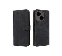 Etui Pour ZTE Blade A35E Blocage RFID Couverture de fentes pour cartes Cuir PU Portefeuille Flip Folio Fermeture magnétique Noir