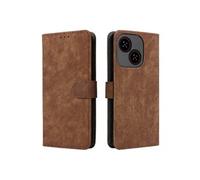 Etui Pour Zte Blade A35e Blocage Rfid Fermeture Magnétique Couverture De Fentes Pour Cartes Portefeuille Flip Folio Cuir Pu Marron