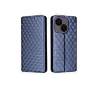 Etui Pour ZTE Blade A35E Portefeuille Fermeture magnétique Cuir PU Motif 3D Titulaire de fentes pour cartes Bleu