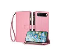 Etui pour ZTE Nubia Air avec blocage RFID, porte-cartes de crédit, portefeuille en cuir à fermeture éclair avec dragonne et béquille, housse de