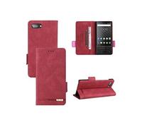 Etui Pour ZURSANA Key2 Insertion De Carte Coque En Cuir Folio Flip Avec Porte-cartes Kickstand Housse De Protection Protection Complète - Rouge