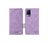Etui Pour ZURSANA VIVO V21 Housse De Protection Protection Complète Avec Porte-cartes Kickstand Coque En Cuir Folio Flip Insertion De Carte - Violet