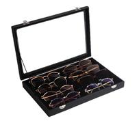Étui présentoir pour lunettes de soleil | Porte-lunettes en bois avec 8 fentes de rangement, organisateur de lunettes, pour femmes, hommes, maison, appartement, hôtel, boutique, chambre, chambre