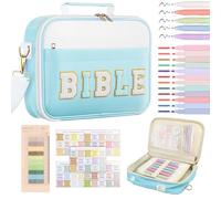 éTui Protection Bible, Protection Bible Femme avec PoignéE Et Poche ZippéE Housse de Protection Pour Bible Couverture Bible Peut Stocker des Livres et Des Stylos pour Homme et Femme (Bleu)