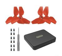 Étui Protection Hélices Compact 11.5cm Étui Protection Hélices | ABS et EVA, 4 emplacements hélices, anti-choc, compatible pour dji Neo, orange rouge(red)