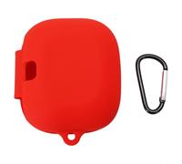 Étui Protection pour Beats Studio Buds Plus en Silicone pour Robuste - Coque Antichoc Flexible avec Porte-Clés - Housse Silicone pour Beats Noire Blanche Violette pour Accessoire 88mm(Red)