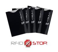 Étui protége des cartes de crédit, débit bloquant les signaux RFID/NFC, protection portefeuille Titulaire KUK-70BLS (5 Pack)