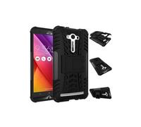 Etui ProteKtoR Asus ZenFone 2 Laser ZE550KL 5.5 pouces Total noir avec stand - Housse coque de protection Silicone avec stand Asus ZenFone 2 5.5