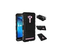 Etui ProteKtoR Asus ZenFone 2 Selfie ZD551KL 5.5 pouces Total noir avec stand - Housse coque de protection Silicone avec stand Asus ZenFone 2 Selfie