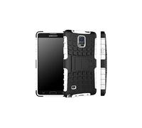 Etui ProteKtoR Samsung Galaxy Note 4 16/32/64 Go (3G/Wifi/4G/LTE) blanc/noir avec stand - Housse coque de protection Silicone avec stand Nokia 930 -