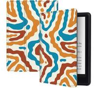 Étui psychédélique abstrait pour toute nouvelle tablette Kindle Fire HD 8 et Fire HD 8 Plus (2024/2022/2020 sortis 14e/12e/10e génération), étui fin pliable en cuir synthétique avec fonction veille