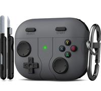 Étui R-fun Compatible avec Les AirPods Pro 3e génération, avec kit de Nettoyage, Design Console de Jeu Classique, Protection Souple en Silicone, étui de Chargement pour Apple AirPods Pro 3, Gris