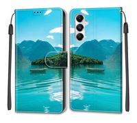 Etui Rabat Peints Flip Portefeuille Coque pour Samsung Galaxy A05s Case Protection avec Fentes pour Cartes Motif Charmant Pochette en Simili Cuir Etui a Rabat Coque pour Samsung Galaxy A05s,Bateau