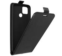 Etui Realme C21Y et C25Y Clapet Vertical Porte-carte Effet Cuir de Cheval Noir Noir