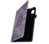 Étui Realme Pad Mini Motif Papillon Fleurs Rangement cartes Support vidéo violet
