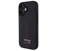 Étui Red Bull pour iPhone 16 Plus 6.7 étui rigide noir Carbon Fiber Power Bar MagSafe